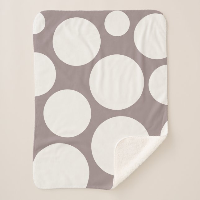 Gemütliches Pilz- und Cremeblanket Sherpadecke (Vorderseite)