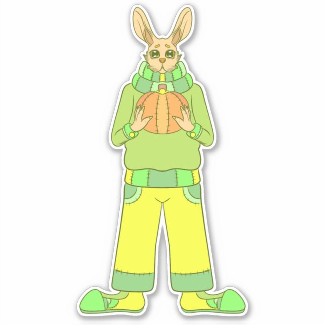 Gemütliches Rabbit Aufkleber (Vorderseite)