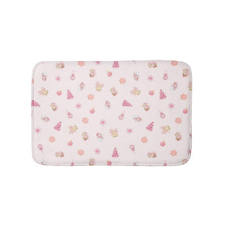 Gemütliches rosa Weihnachtsmuster Badematte