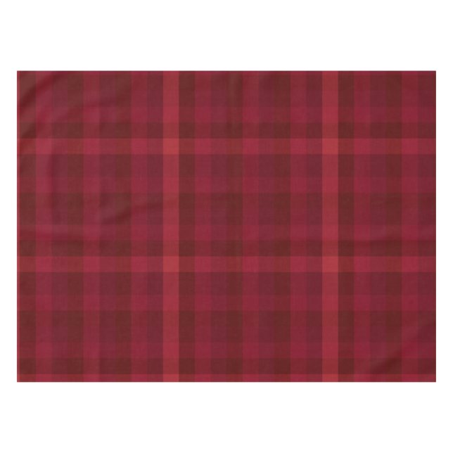 Gemütliches rotes Karo-Karo-Muster Rustikales Baue Tischdecke (Vorderseite (Horizontal))
