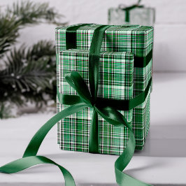 Gemütliches rotes und weißes Kariertes Flanell-Mus Geschenkpapier