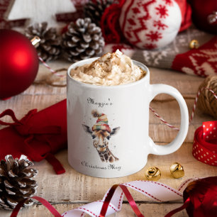 Gemütliches Safari-Weihnachten, individuell Zweifarbige Tasse