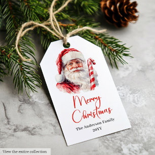 Gemütliches Santa Claus Minimalist Schrift Geschen Geschenkanhänger