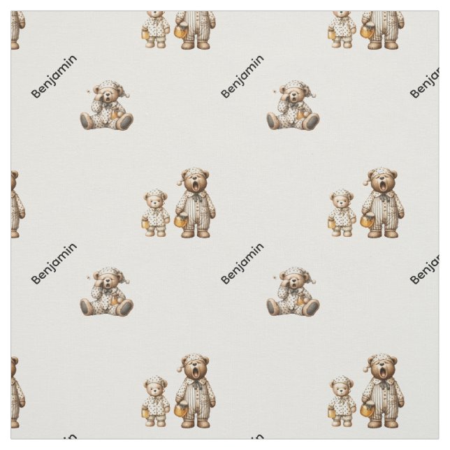 Gemütliches Schlafender-Bär-Design mit individuell Stoff (Muster)