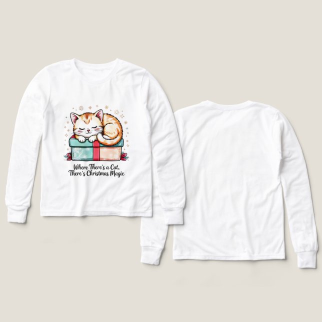 Gemütliches Schlafendes Kätzchen - Winter Katzenli (Design Vorderseite & Rückseite)