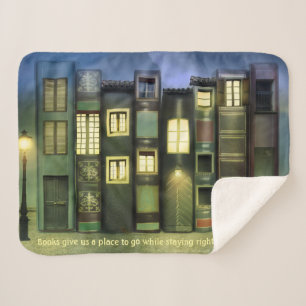 Gemütliches Schuhwerk für Buchliebhaber Sherpadecke