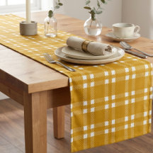Gemütliches Senfgelb Gingham Karo Tartan