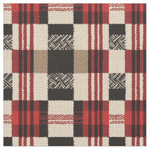 Gemütliches Strick Patchwork - Vintager Boho Autum Stoff