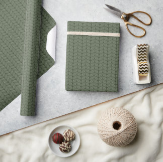 Gemütliches Strickpullover-Geschenkpapier - Grün Geschenkpapier