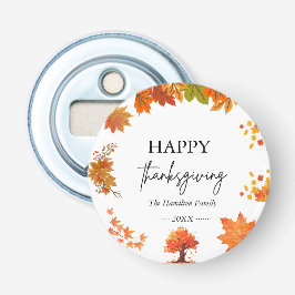 Gemütliches Thanksgiving-Dinner-Party im Herbst Flaschenöffner