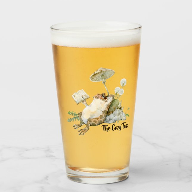 Gemütliches Toad Offizielles Bierglas Glas (Vorne (Gefüllt))