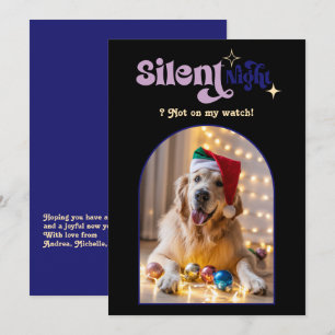 Gemütliches Twilight Lustiges Retro-Haustier-Hund- Feiertagskarte