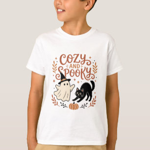 Gemütliches und Gruseliges Geisterdesign T-Shirt
