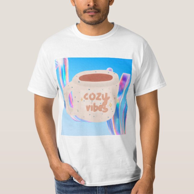 Gemütliches Vibes Grafik T-Shirt (Vorderseite)