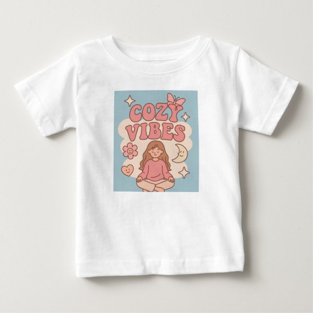 gemütliches Vibes Mädchen T-Shirt (Vorderseite)