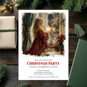 Gemütliches viktorianisches kleines Mädchen wartet Einladung