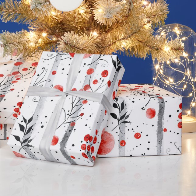 Gemütliches Vintage-Weihnachtsmuster Geschenkpapier (Feiertage)