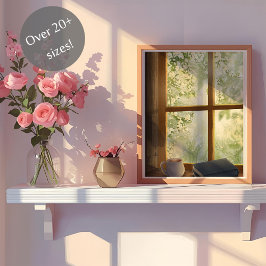 Gemütliches Vintages Fenster Poster