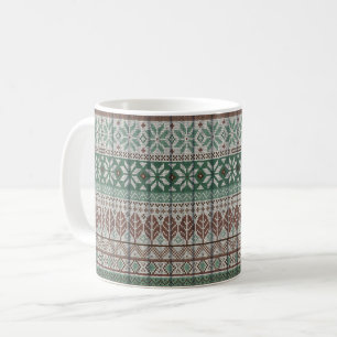 Gemütliches warmes Stricken Kaffeetasse