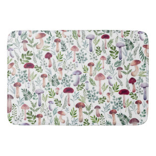 Gemütliches Watercolor-Mushroom-Muster  Badematte