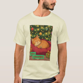 Gemütliches Weihnachten mit einer orangefarbenen K T-Shirt