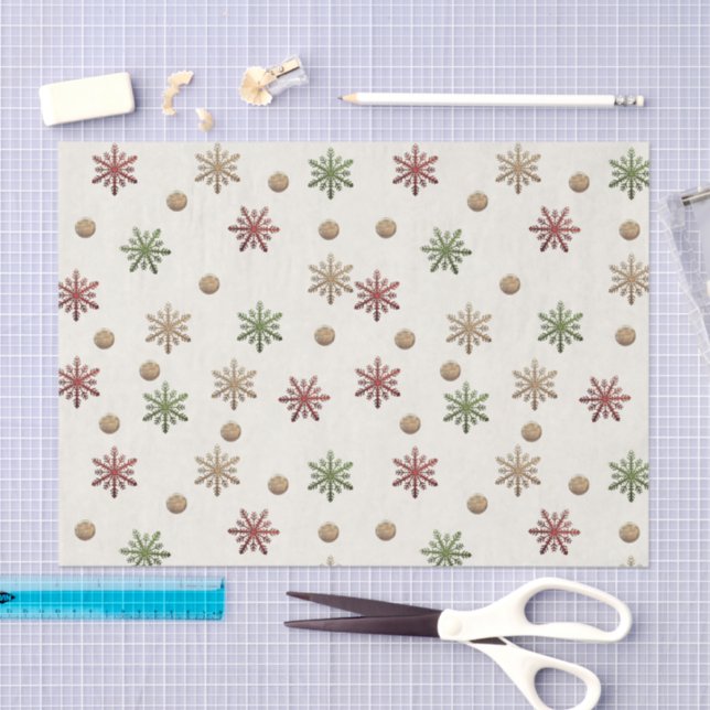 Gemütliches Weihnachts-Zartpapier Seidenpapier (Handwerk)