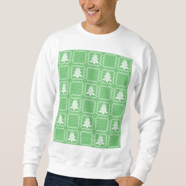 Gemütliches Weihnachtsbaum hässlich Pullover Schac (Vorderseite)