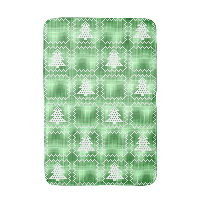 Gemütliches Weihnachtsbaum hässlich Pullover Schac Badematte (Vorderseite Vertikal)