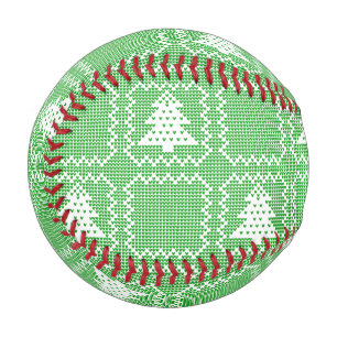 Gemütliches Weihnachtsbaum hässlich Pullover Schac Baseball