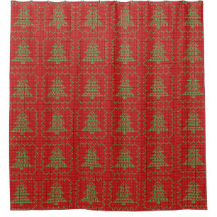 Gemütliches Weihnachtsbaum hässlich Pullover Schac Duschvorhang