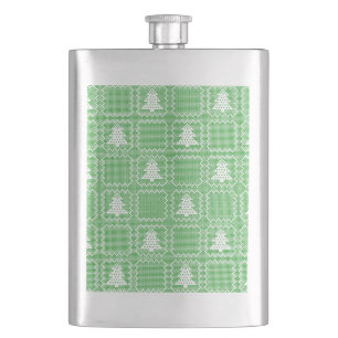 Gemütliches Weihnachtsbaum hässlich Pullover Schac Flachmann