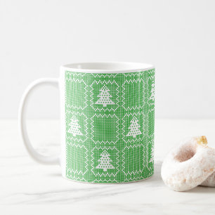 Gemütliches Weihnachtsbaum hässlich Pullover Schac Kaffeetasse