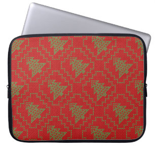 Gemütliches Weihnachtsbaum hässlich Pullover Schac Laptopschutzhülle