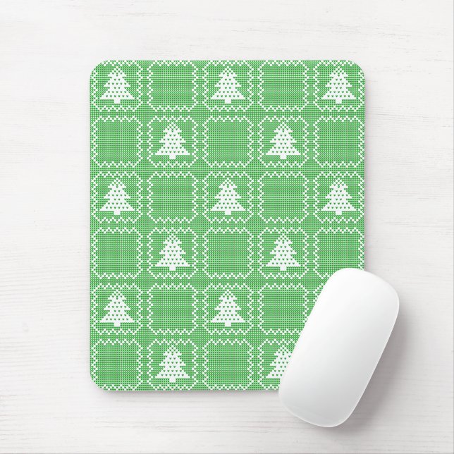 Gemütliches Weihnachtsbaum hässlich Pullover Schac Mousepad (Mit Mouse)