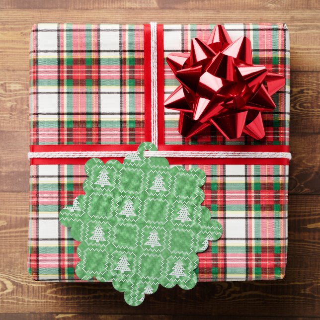 Gemütliches Weihnachtsbaum hässlich Pullover Schac Ornament Karte (Insitu (Geschenk))