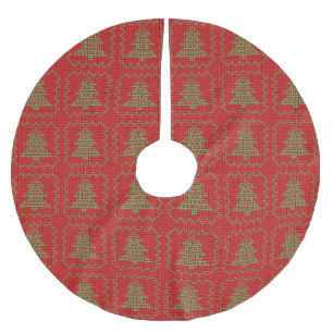 Gemütliches Weihnachtsbaum hässlich Pullover Schac Polyester Weihnachtsbaumdecke