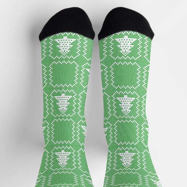 Gemütliches Weihnachtsbaum hässlich Pullover Schac Socken (Oben)