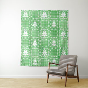 Gemütliches Weihnachtsbaum hässlich Pullover Schac Wandteppich