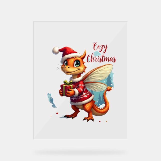 Gemütliches Weihnachtsfest Acrylschild (Vorderseite)