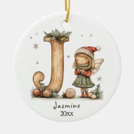 Gemütliches Weihnachtsfest Anfänglicher Personalis Keramik Ornament