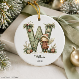 Gemütliches Weihnachtsfest Anfänglicher Personalis Keramik Ornament