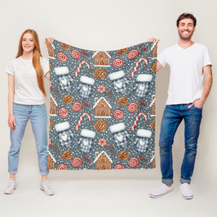 Gemütliches Weihnachtsfest mit Handschuhen und Süß Fleecedecke