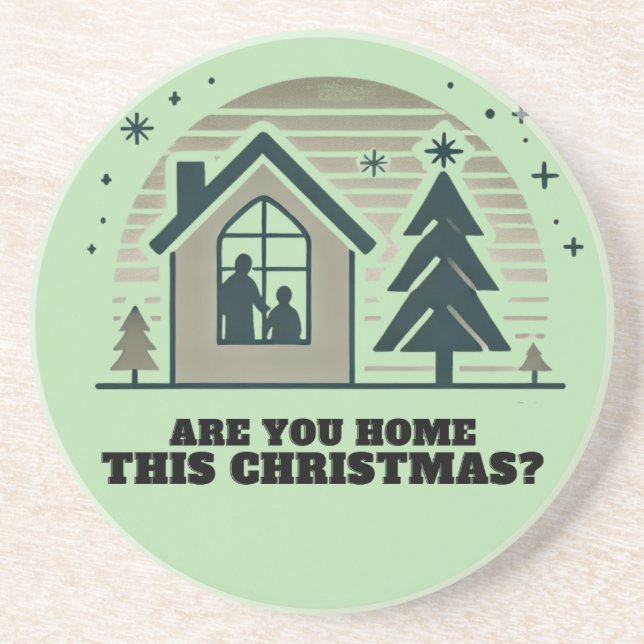 Gemütliches Weihnachtsgeschmack der Familie - Zuha Getränkeuntersetzer (Vorne)