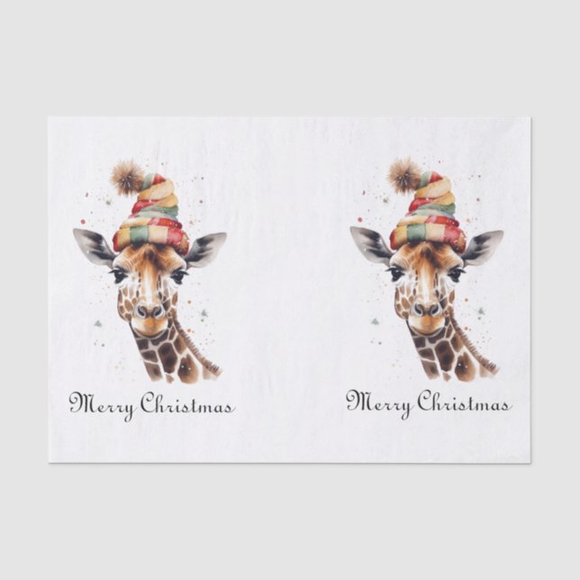 Gemütliches WeihnachtsGiraffe, Brauch Seidenpapier (Vorderseite)