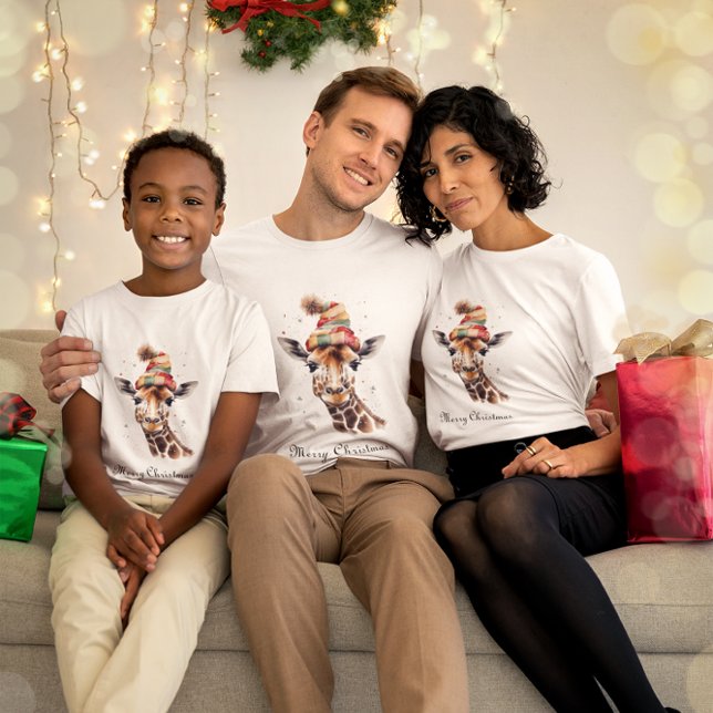 Gemütliches WeihnachtsGiraffe T-Shirt (Von Creator hochgeladen)