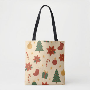 Gemütliches Weihnachtsmuster mit Geschenken und Bä
