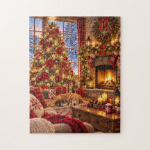 Gemütliches Weihnachtszimmer 252-Teile-Puzzle