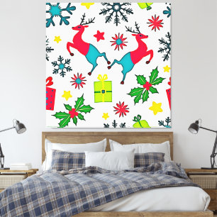 Gemütliches Winter-Wunder-Muster-Traum-Design Leinwanddruck