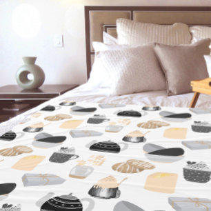 Gemütliches Winter-Zuhause-Muster Fleecedecke