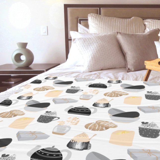 Gemütliches Winter-Zuhause-Muster Fleecedecke (Von Creator hochgeladen)